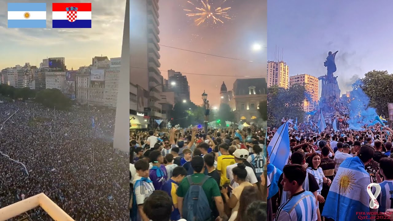 Crazy Scenes In Argentina As Fans Celebrate Reaching The World Cup Final After Win Against Croatia