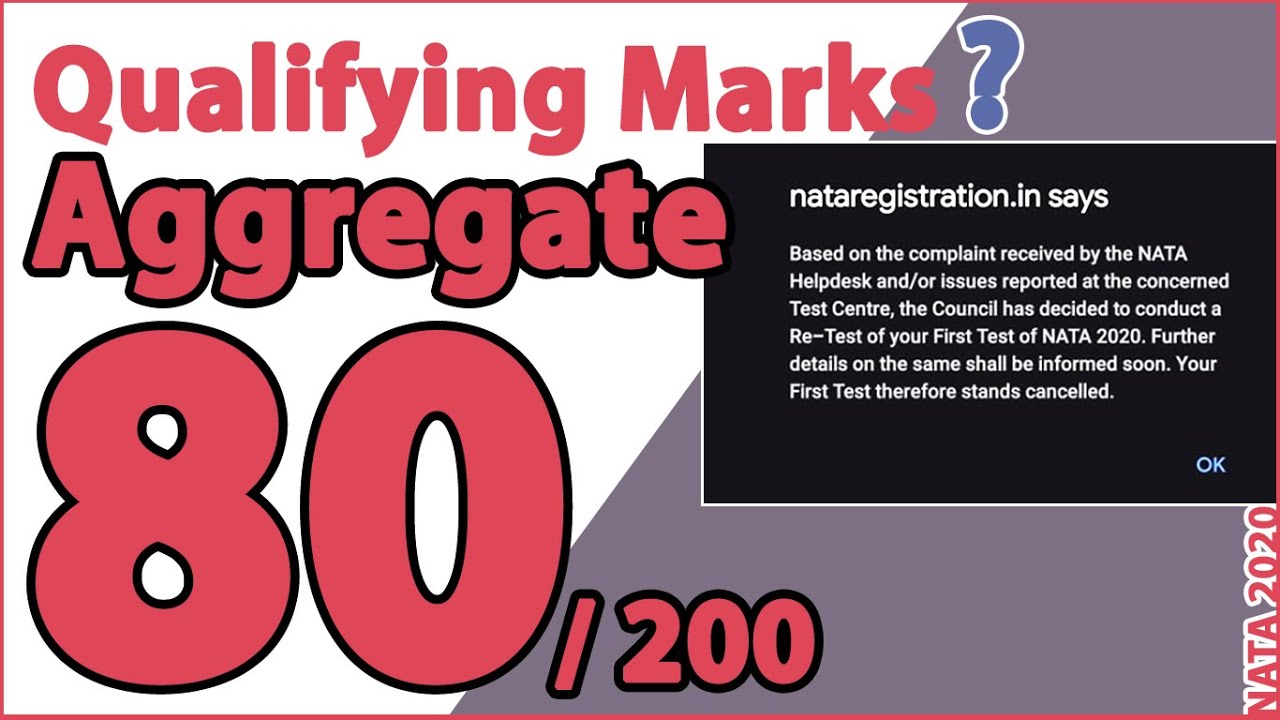Qualifying marks for NATA 2020 | Results and Score Card | Retest Confirmed #learnnata