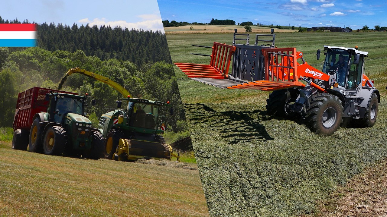 2. Schnitt häckseln | John Deere 8300 - 7930 - 7290R // Deutz 7250 // Weycor AR680 | Luxemburg 2025