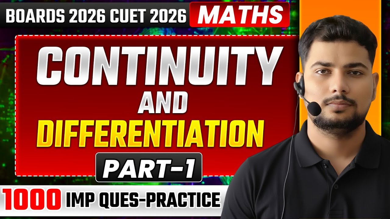 Continuity And Differentiability1 |Board2026 |1000 Questions Practice| Class 12th| #12thboard #maths