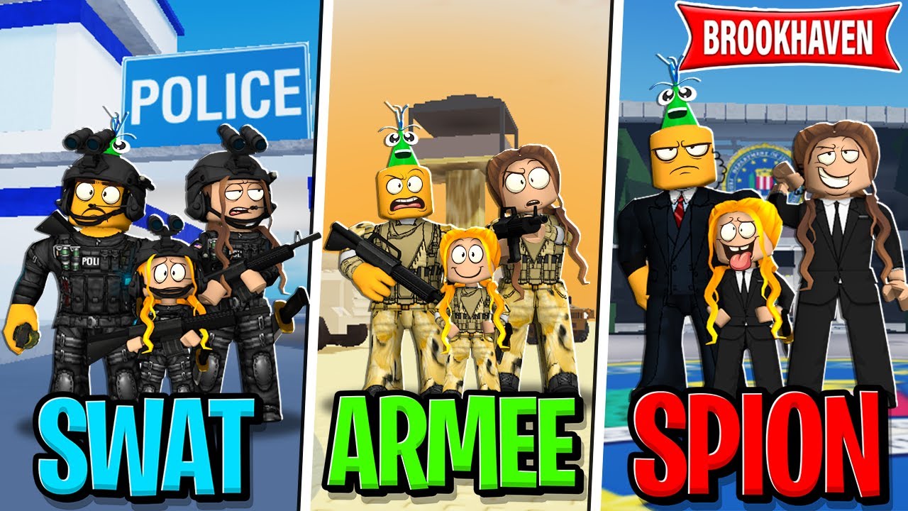 SWAT vs ARMEE vs SPION FAMILIE in BROOKHAVEN! (Roblox Brookhaven 🏡RP | Story Deutsch)