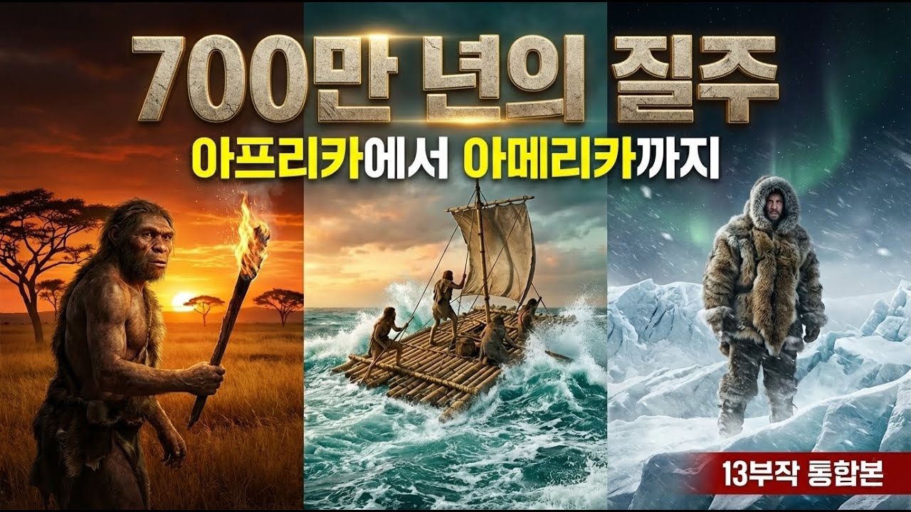 지구 끝까지의 발자국: 인류 700만 년의 거대한 질주 (13부작 통합본)