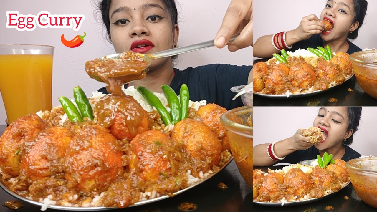 Egg Curry With Rice Mukbang 😋 Mirchi Na Lag Jaye Kahi....🌶️😜psk vlogs 😎