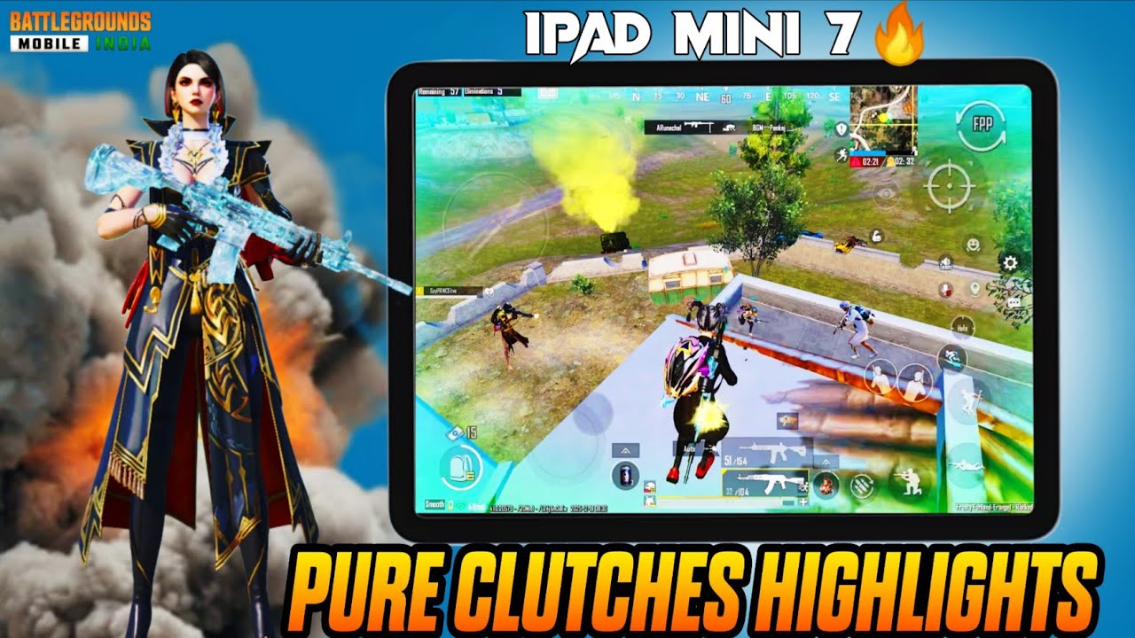 Pure BGMI Clutches 🔥| iPad Mini 7 PUBG/BGMI 60 FPS Gameplay Test ✅ #bgmigameplay 