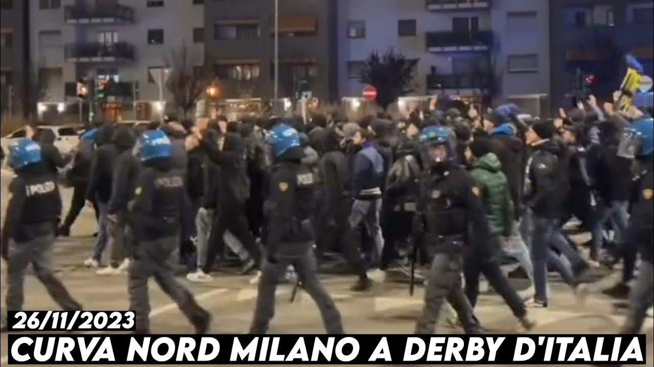 CURVA NORD MILANO A DERBY D'ITALIA || Juventus vs inter Milan 26/11/2023