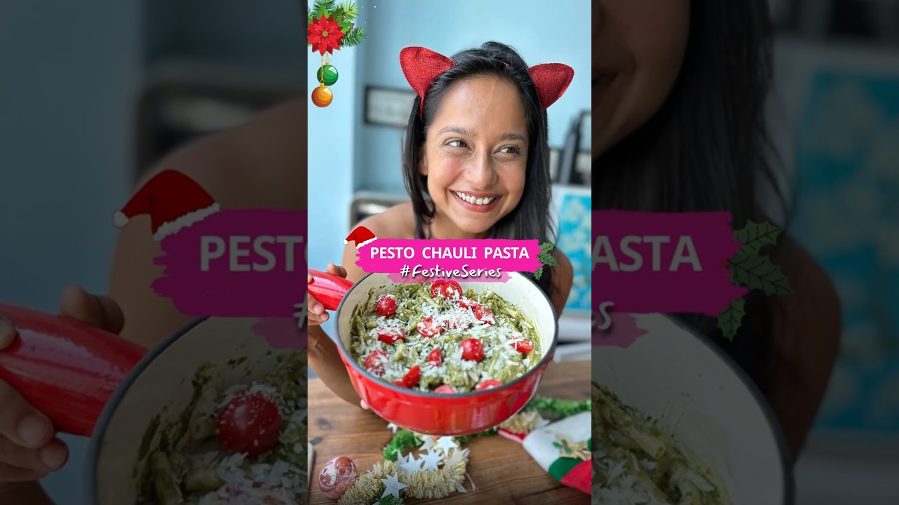 Pesto Pasta, the Chinu way! #pasta #italianfood #pesto #pestopasta #avocado #foodhacks #cowpeas