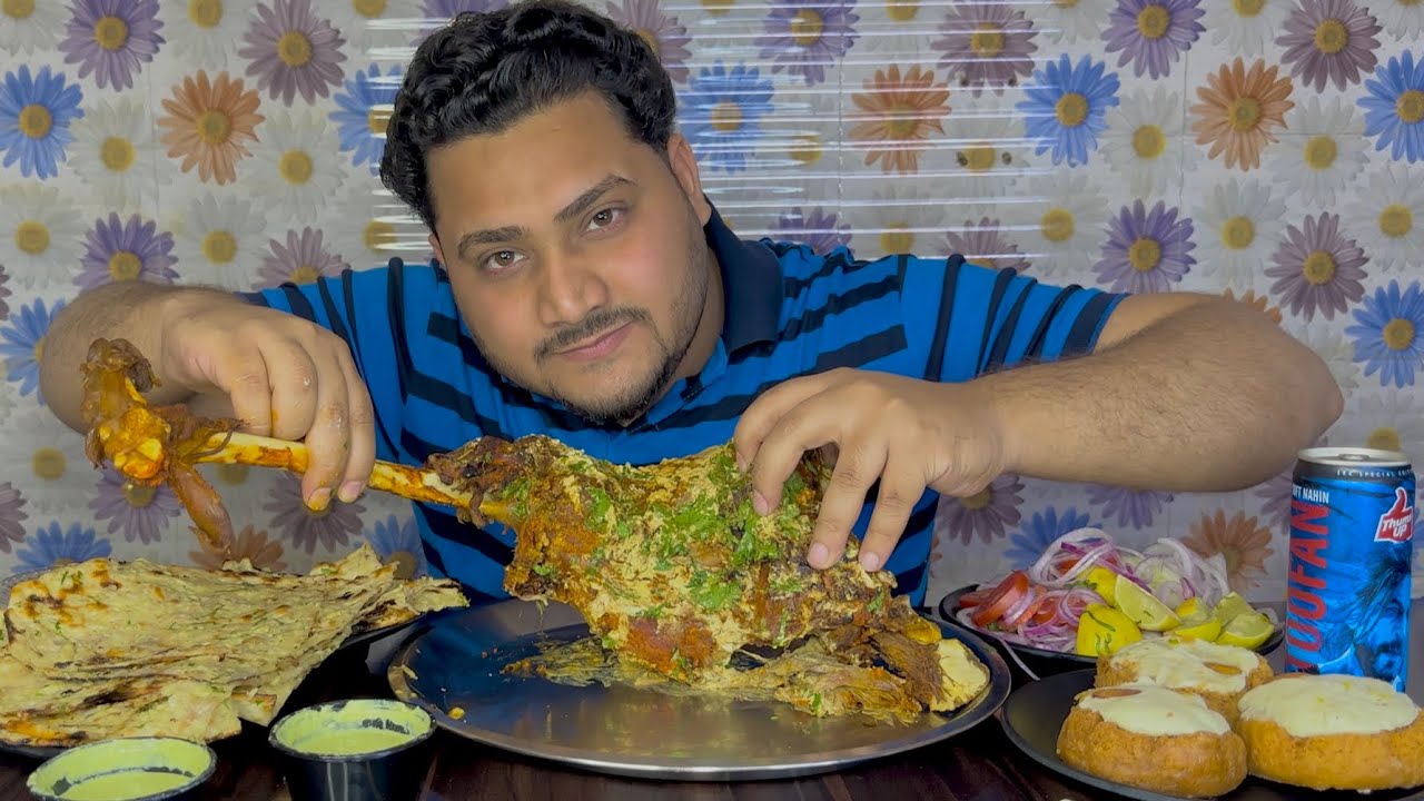 MUTTON ❤️SIKANDRI RAAN😋WITH GARLIC NAAN 😋￼WITH BALU SAHI…❤️