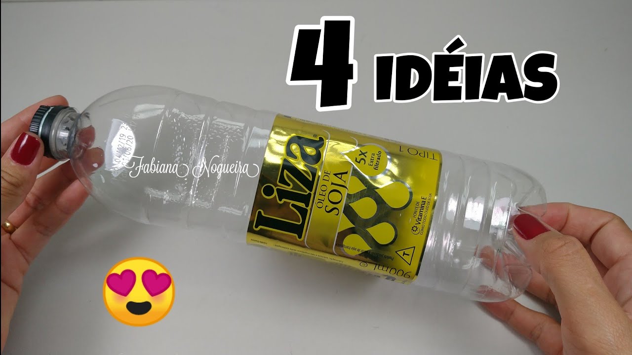 4 IDÉIAS INCRÍVEIS COM GARRAFA DE ÓLEO E VINAGRE ♥️