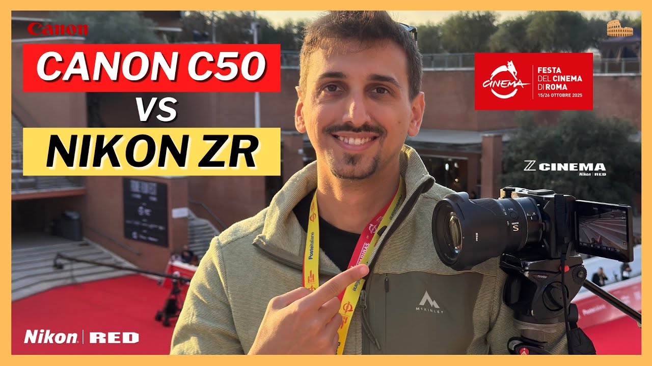 CANON C50 vs NIKON ZR – Test alla Festa del Cinema di Roma 2025 🎥