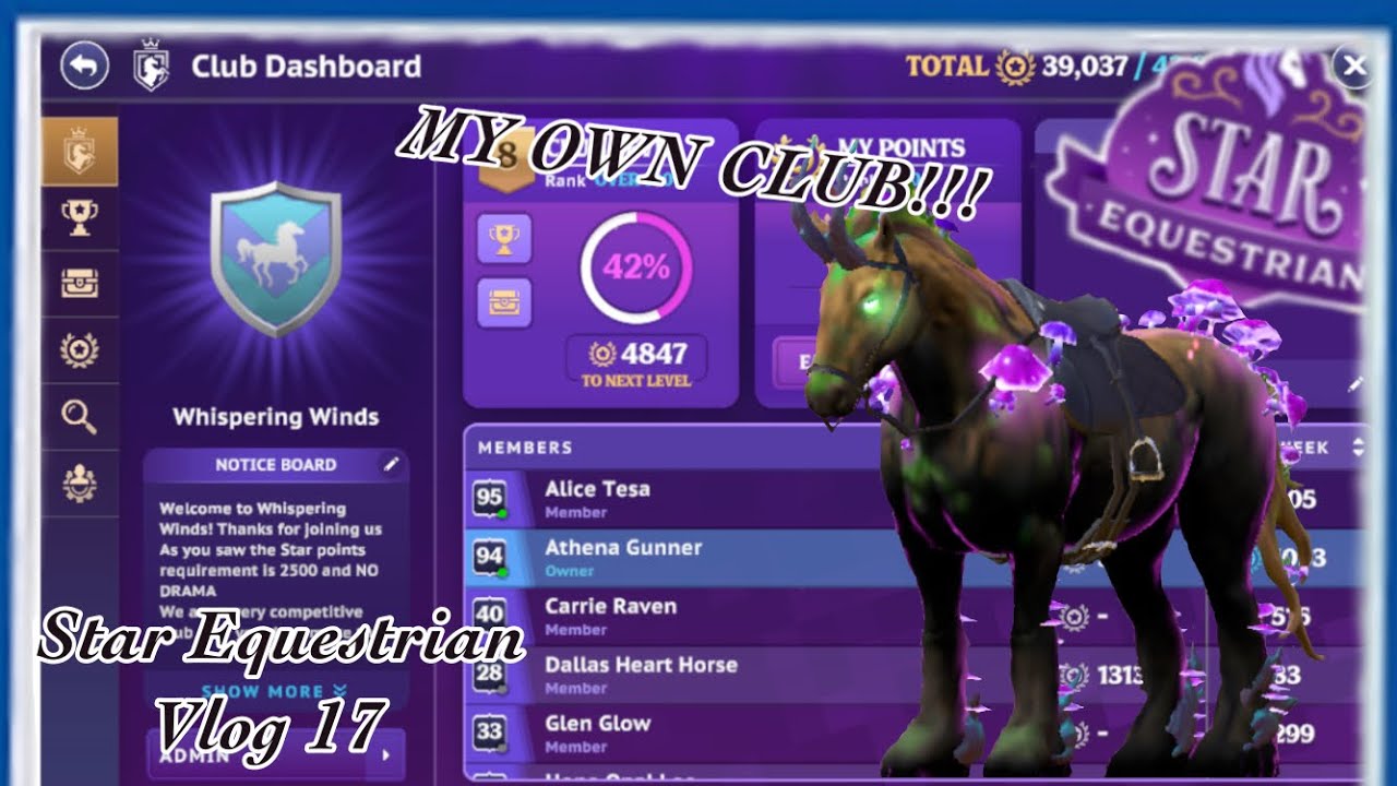 Star Equestrian Vlog [17] I CREATED MY OWN CLUB!!!! Fantasy Breeding