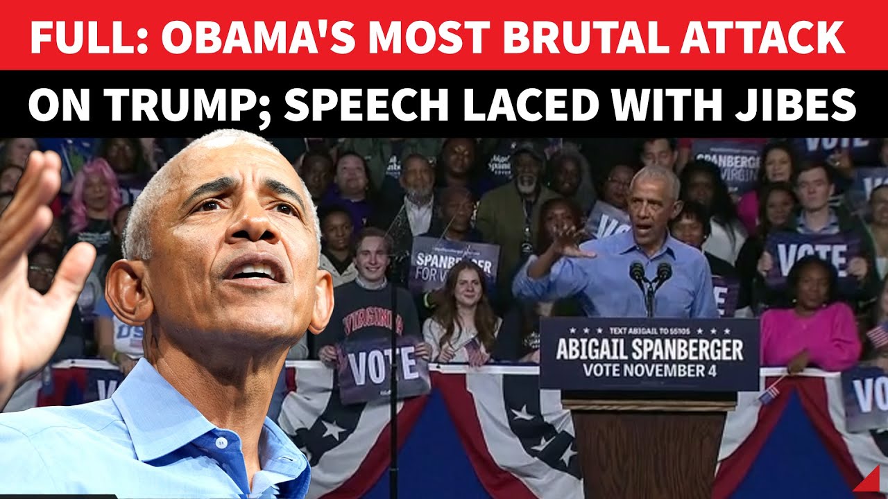 'All Tricks, No Treat': Barack Obama ROASTS Trump In Dramatic Speech At Virginia Rally | FULL