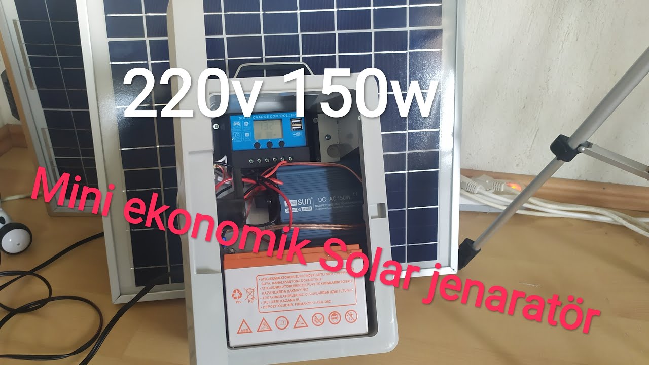 220v 150w Mini Taşınabilir Ekonomik Aydınlatma led tv solar jenaratör kiti