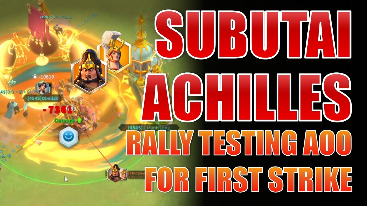 SUBUTAI ACHILLES RALLY Testing In Our Gold AOO As I Spammed That Rally for 1 Hour | Rise of Kingdoms