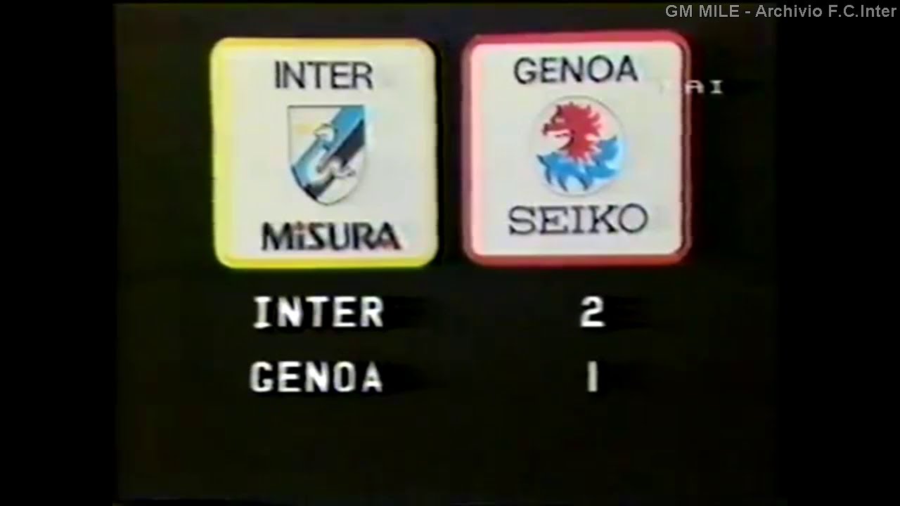 1982-83 (10^ - 21-11-1982) INTER-Genoa 2-1 [Altobelli,Faccenda,Bergamaschi] Servizio D.S.Rai