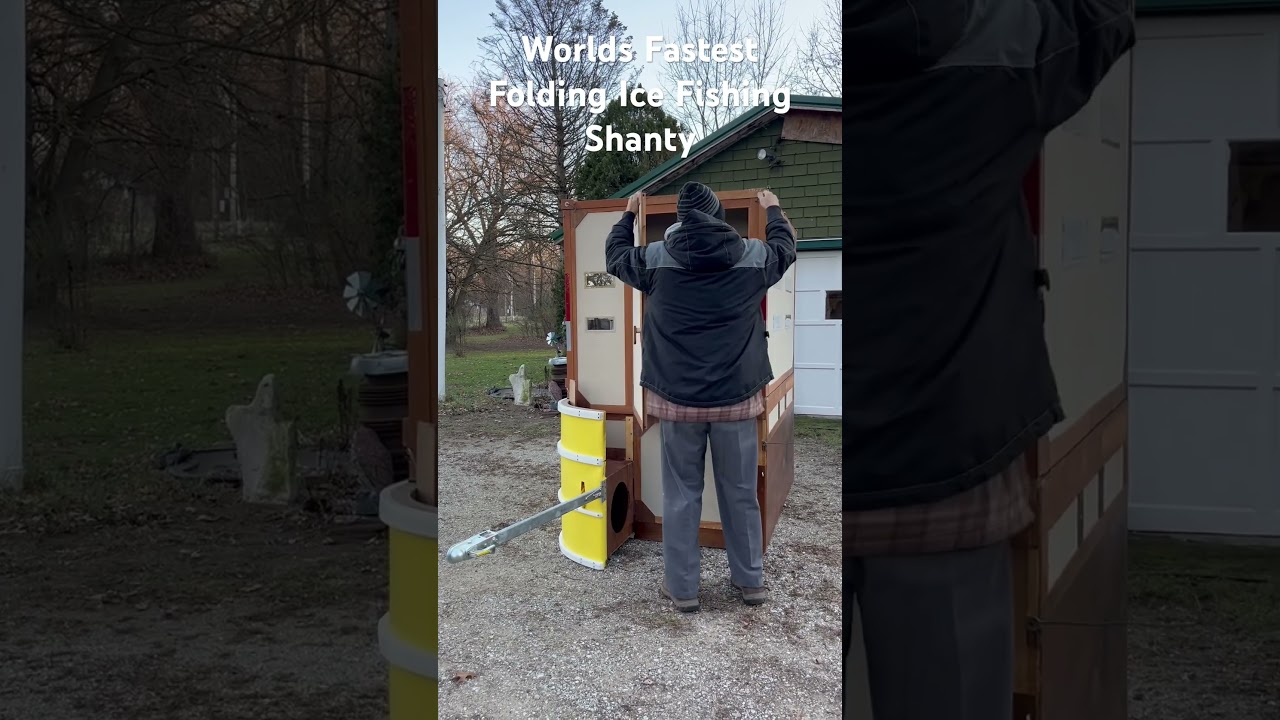 Worlds Fastest Folding Ice Fishing Shanty