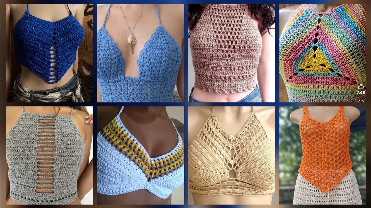 Most beautiful stylish crochet tops blouse design #2025