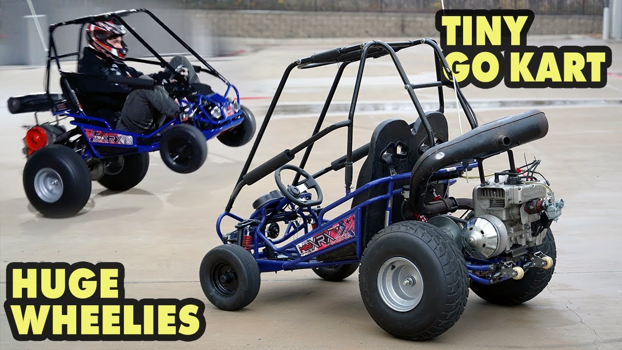 TINY KID'S GO KART with a SNOWMOBILE ENGINE is a Wheelie Monster!
