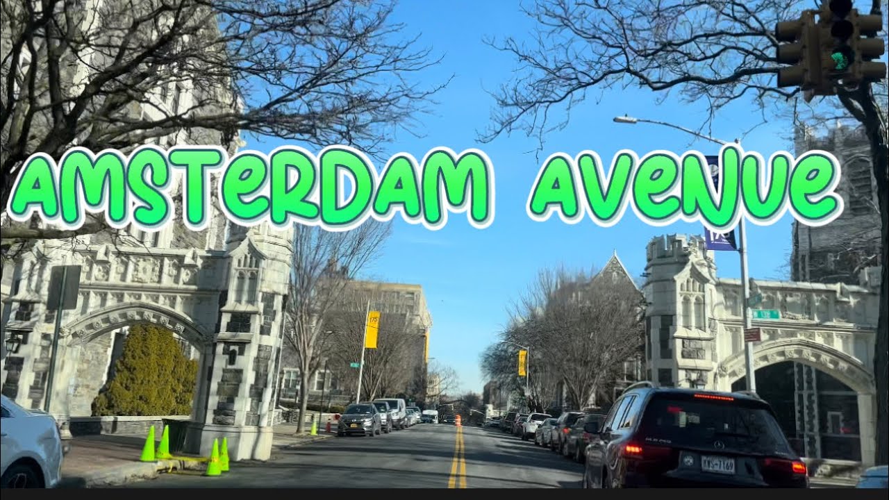 [4K] Driving# NYC Amsterdam Ave Via City College to 110th Street