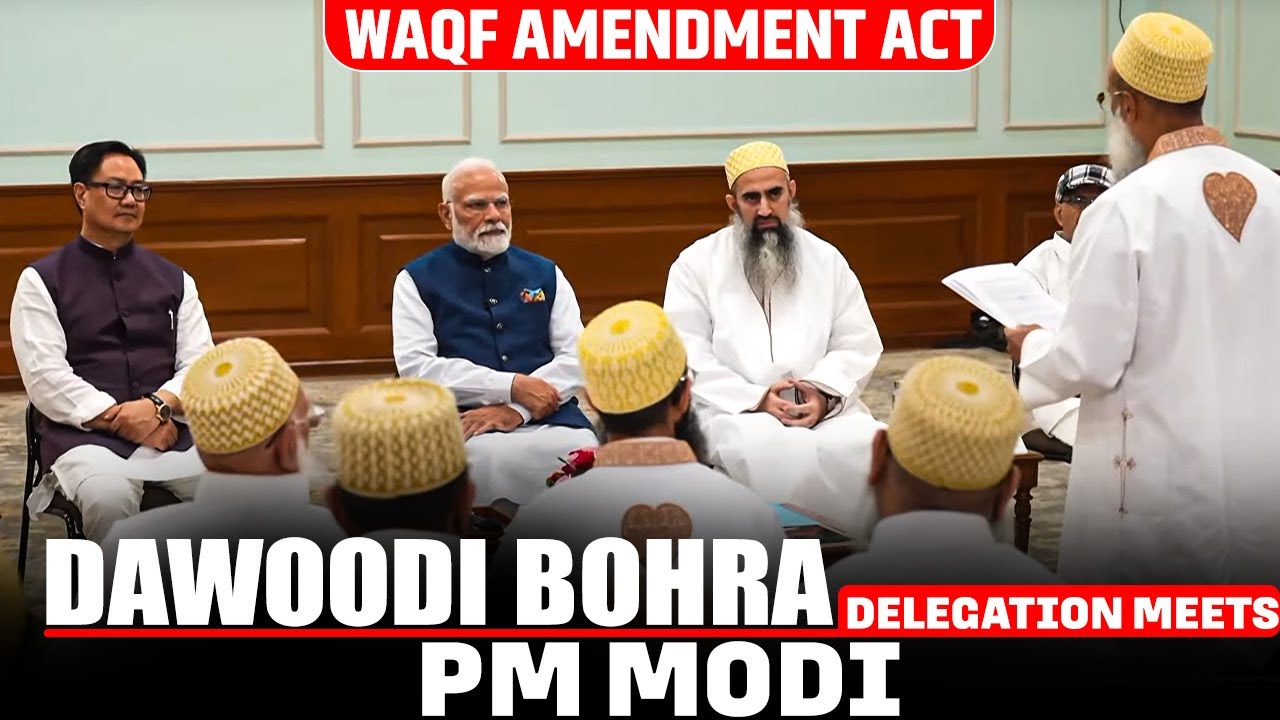 Delegation of Dawoodi Bohra community meet PM Modi, thank him for the Waqf Amendment Act.| New Delhi