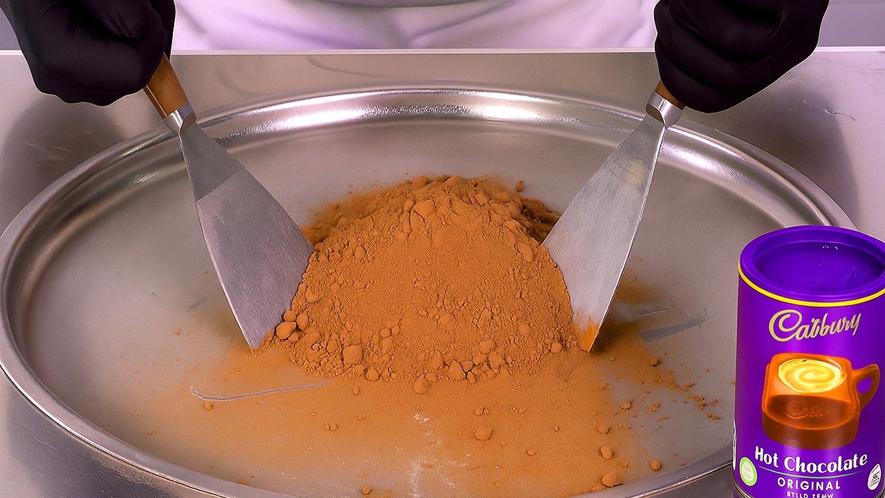 Cadbury Hot Chocolate &mdash; Ice Cream Rolls | ASMR