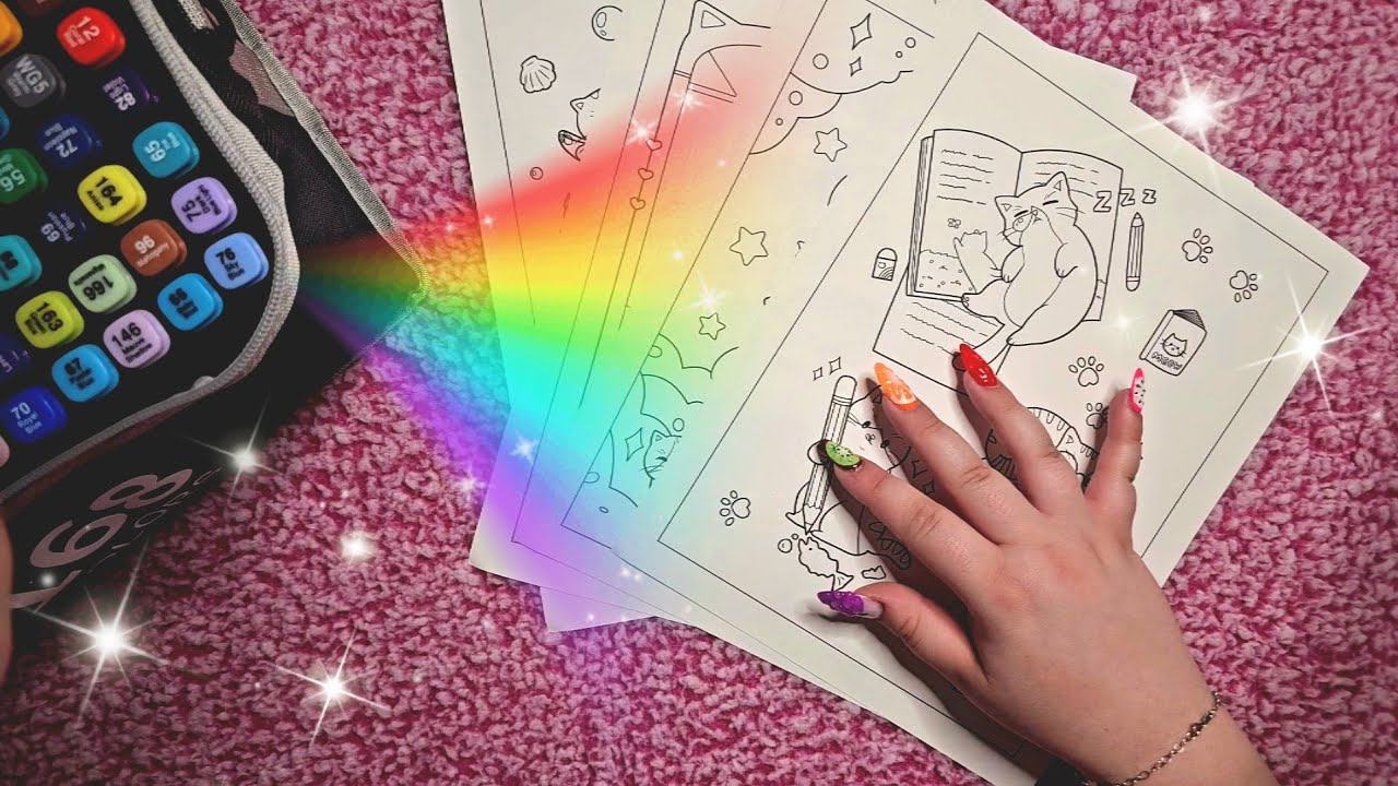 ASMR Organizing Markers and Coloring 🌈✨️ (Whispered Rambling, Clicky Plastic Sounds, Stock Paper)