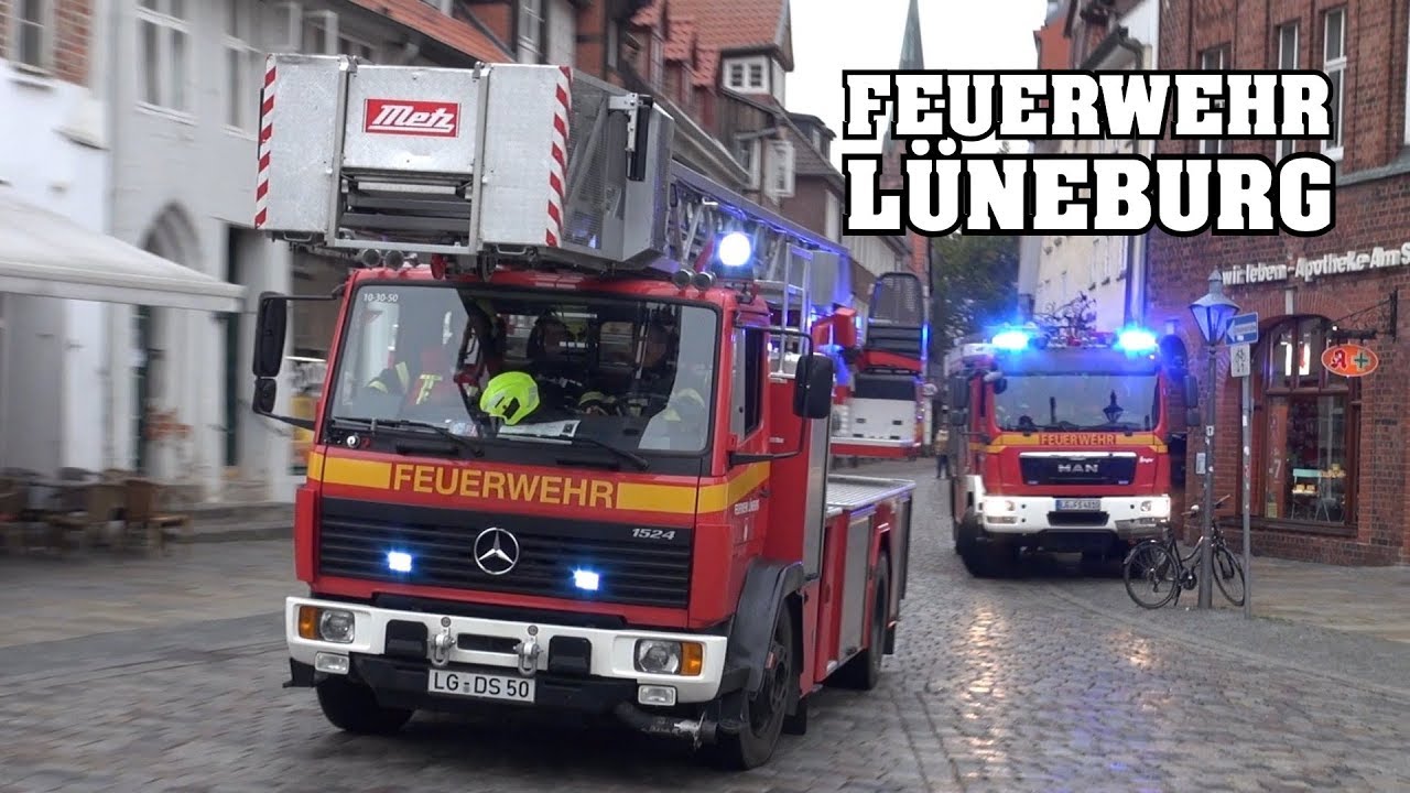 [ALARMIERUNG Gong & Durchsage!] - Feuerwehr LÜNEBURG | Einsatzfahrten