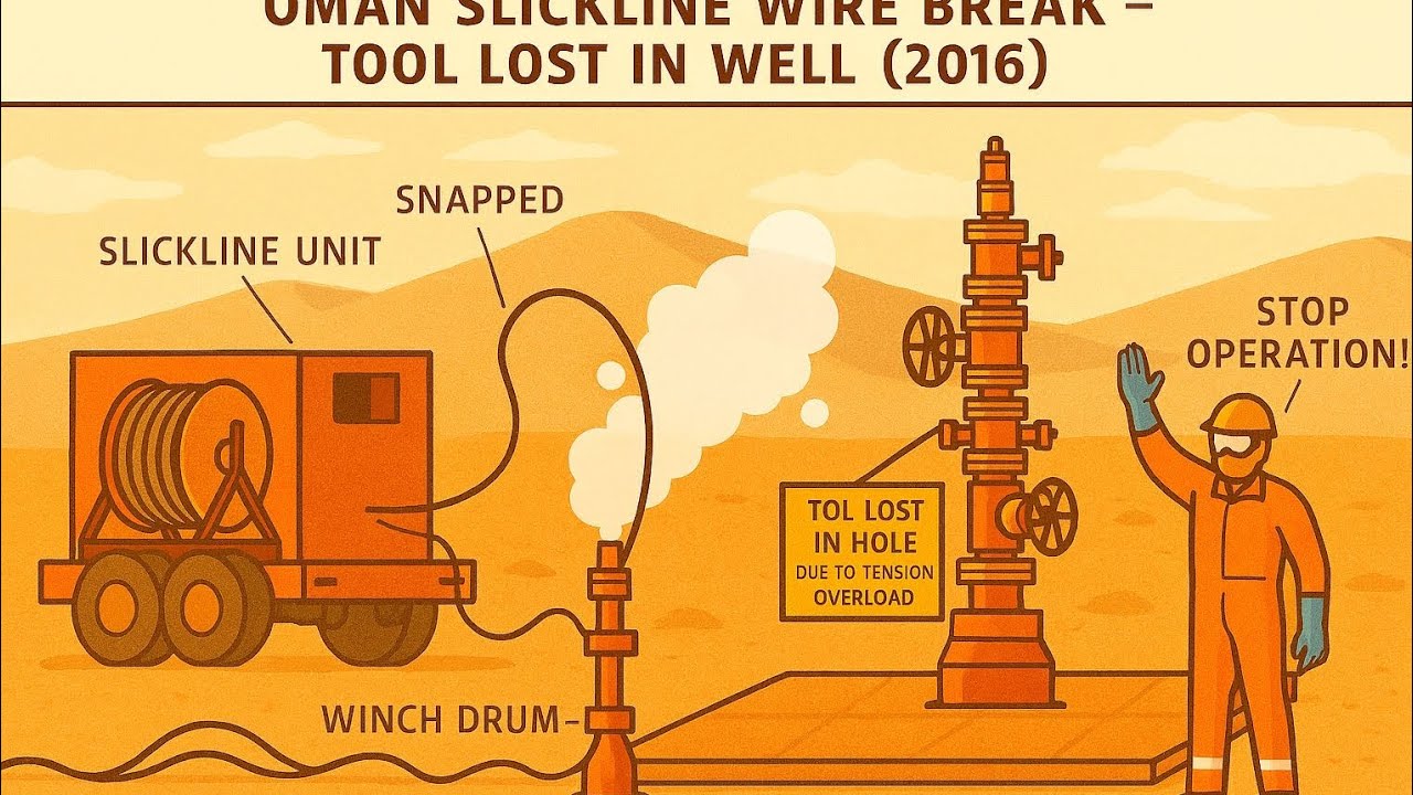 Инцидент с обрывом провода и потерей инструмента – Oman Land Rig (2016)