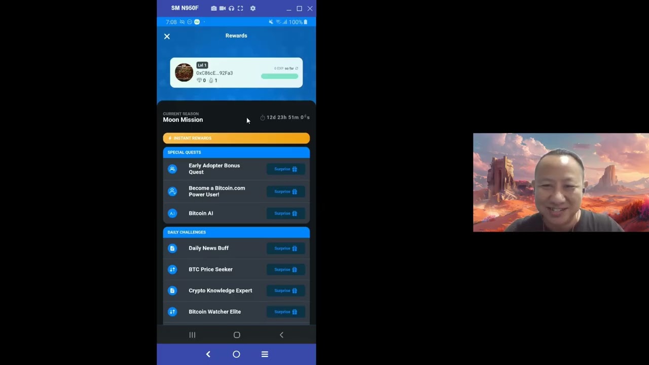 New Rewards in the Bitcoin.com Wallet | EXP, Streaks, Gems & PFPs