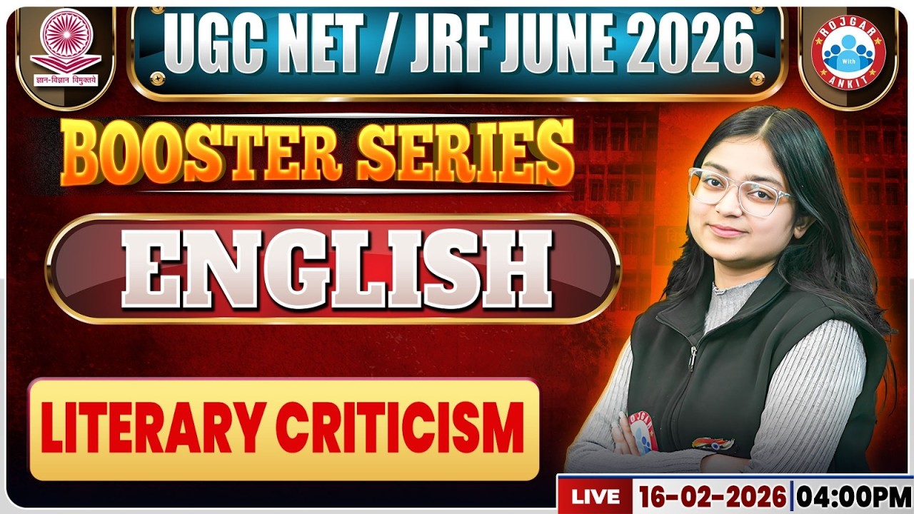 UGC NET JRF English Literature Classes 2026 | UGC NET JRF English Booster Series