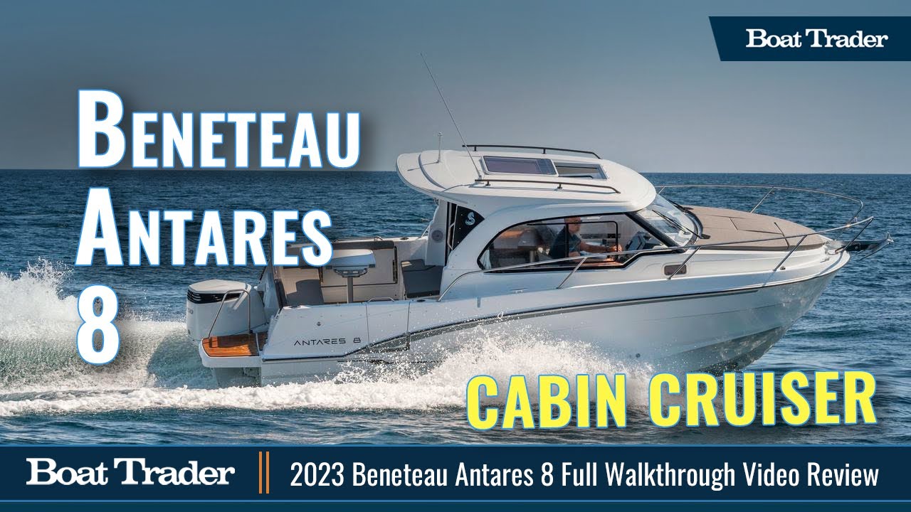 Видеообзор подвесного каютного катера Beneteau Antares 8 с полным пошаговым руководством