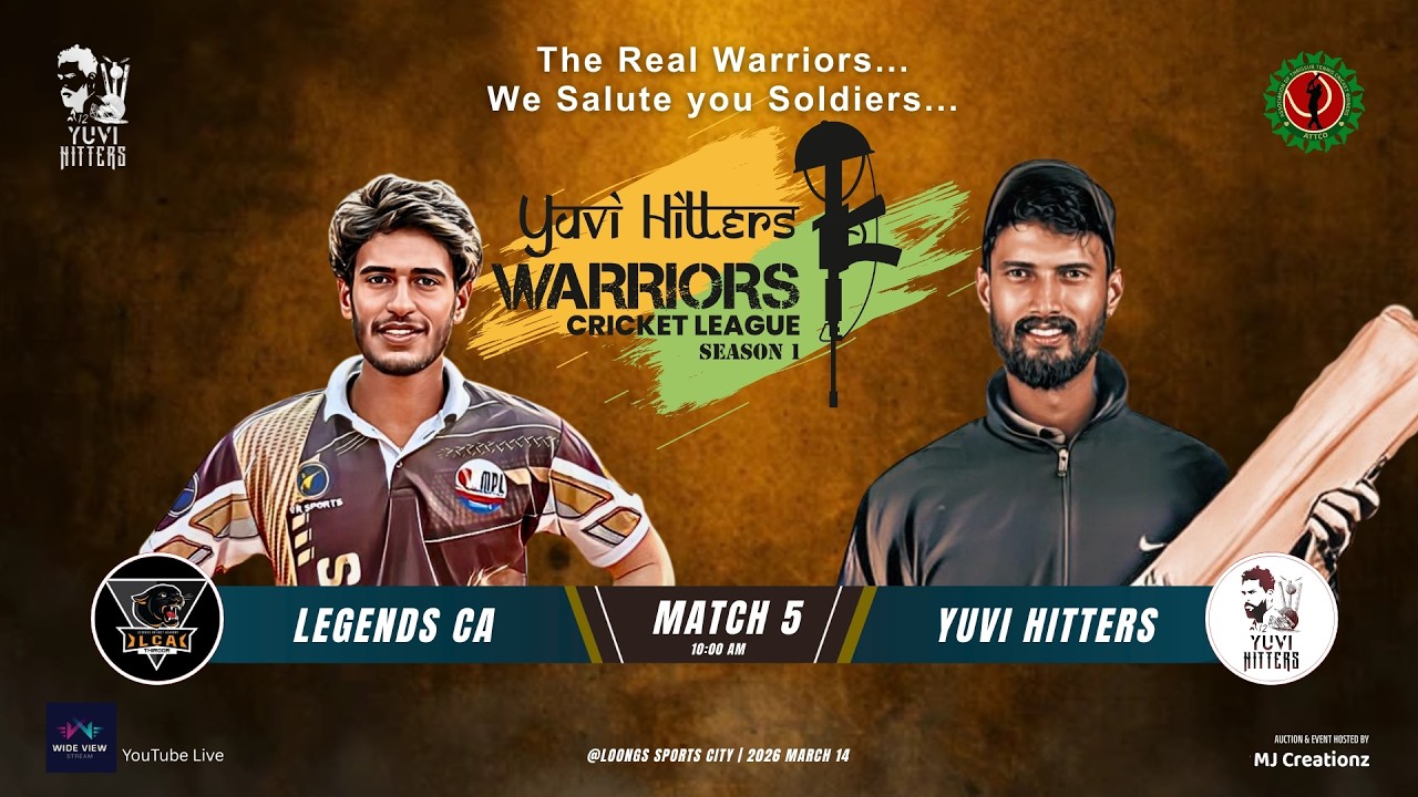 YUVI HITTERS WARRIORS CRICKET LEAGUE LEAGUE SEASON 1 | DAY 1 | CRICKET | LIVE