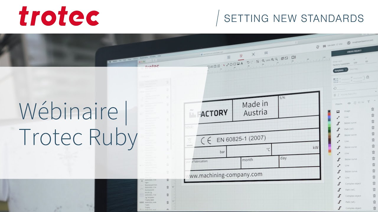 Wébinaire : Les bases de Trotec Ruby