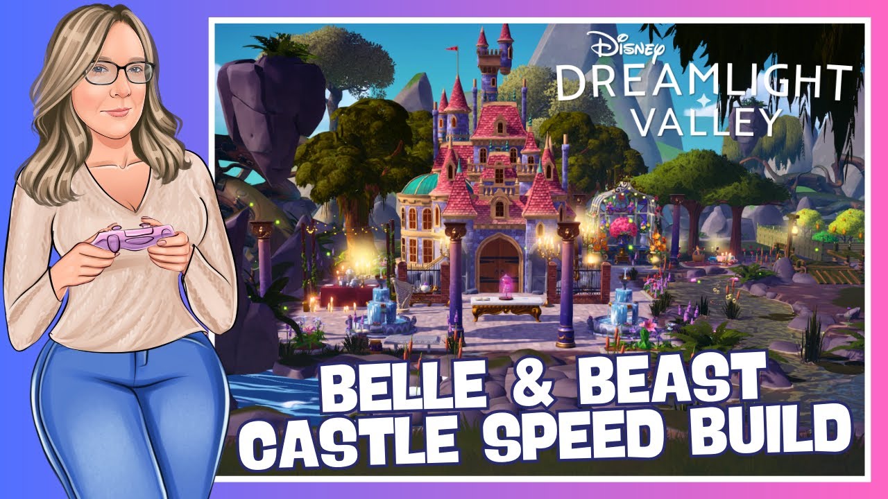 Belle and Beast Castle Build in Dreamlight Valley