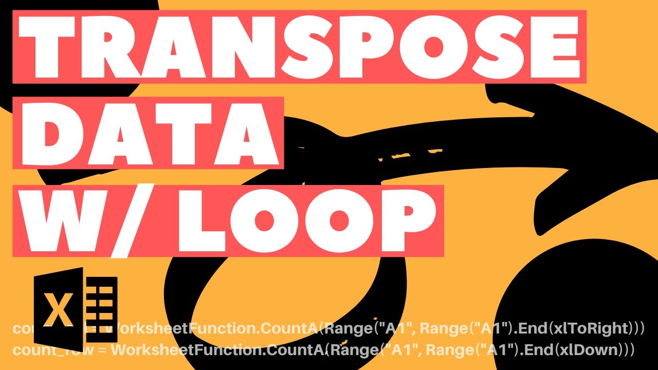 Excel VBA Macro: Transpose Rows to Columns (From One Sheet to Another)