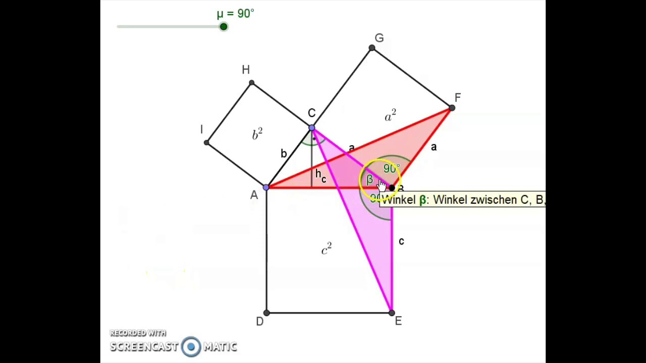 Beweis nach Euklid - Ein Beweis des Satz des Pythagoras aus der Antike
