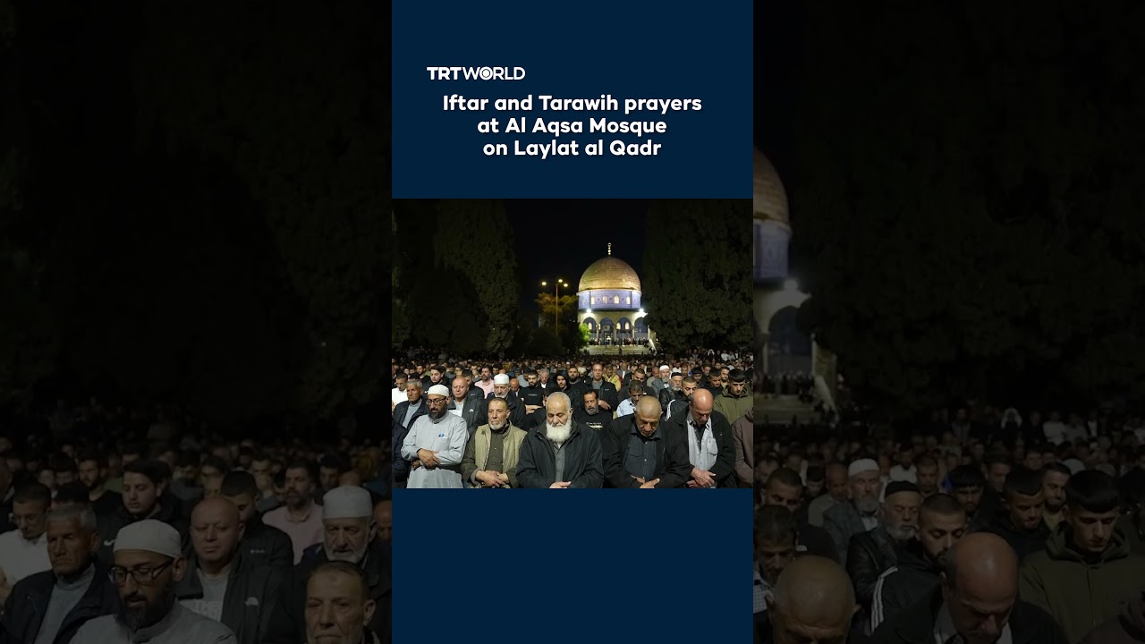 Tarawih prayers at Al Aqsa Mosque on Laylat al Qadr