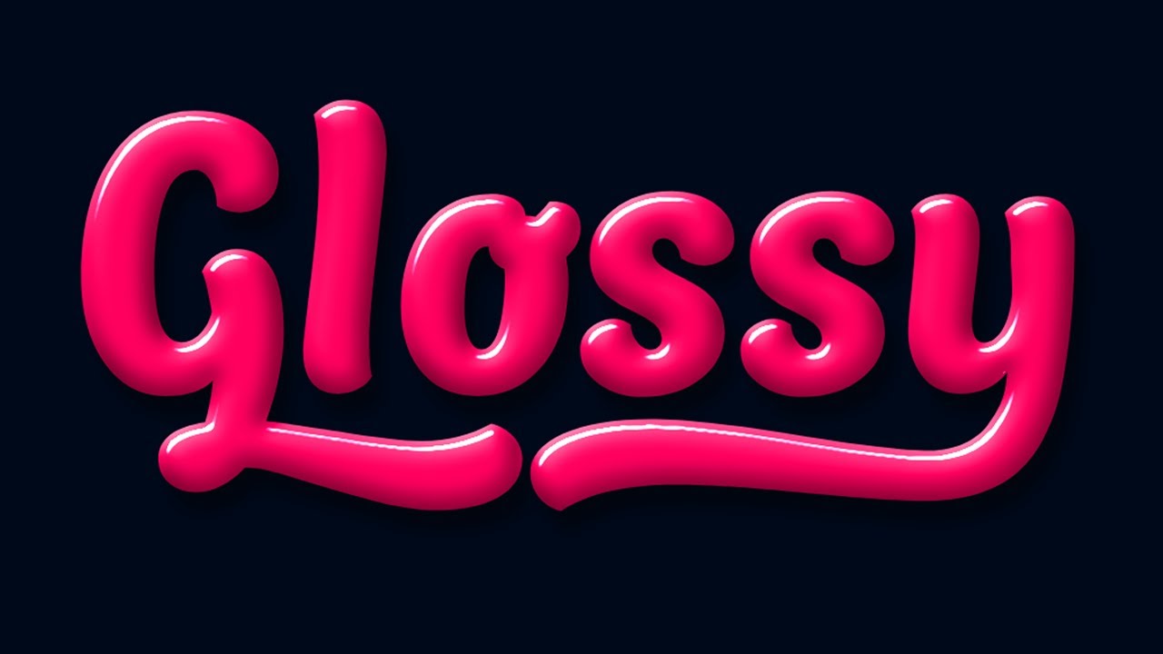 Photopea Online Editor - Glossy Text Effect