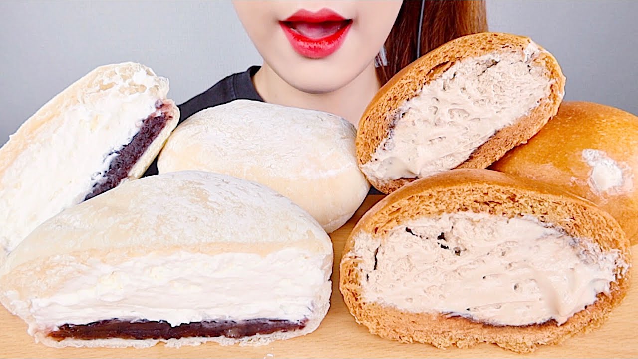 ASMR 양인제과 소금크림팥빵, 모카크림빵 먹방 SALT CREAM BREAD, MOCHA CREAM BREAD MUKBANG eating sounds