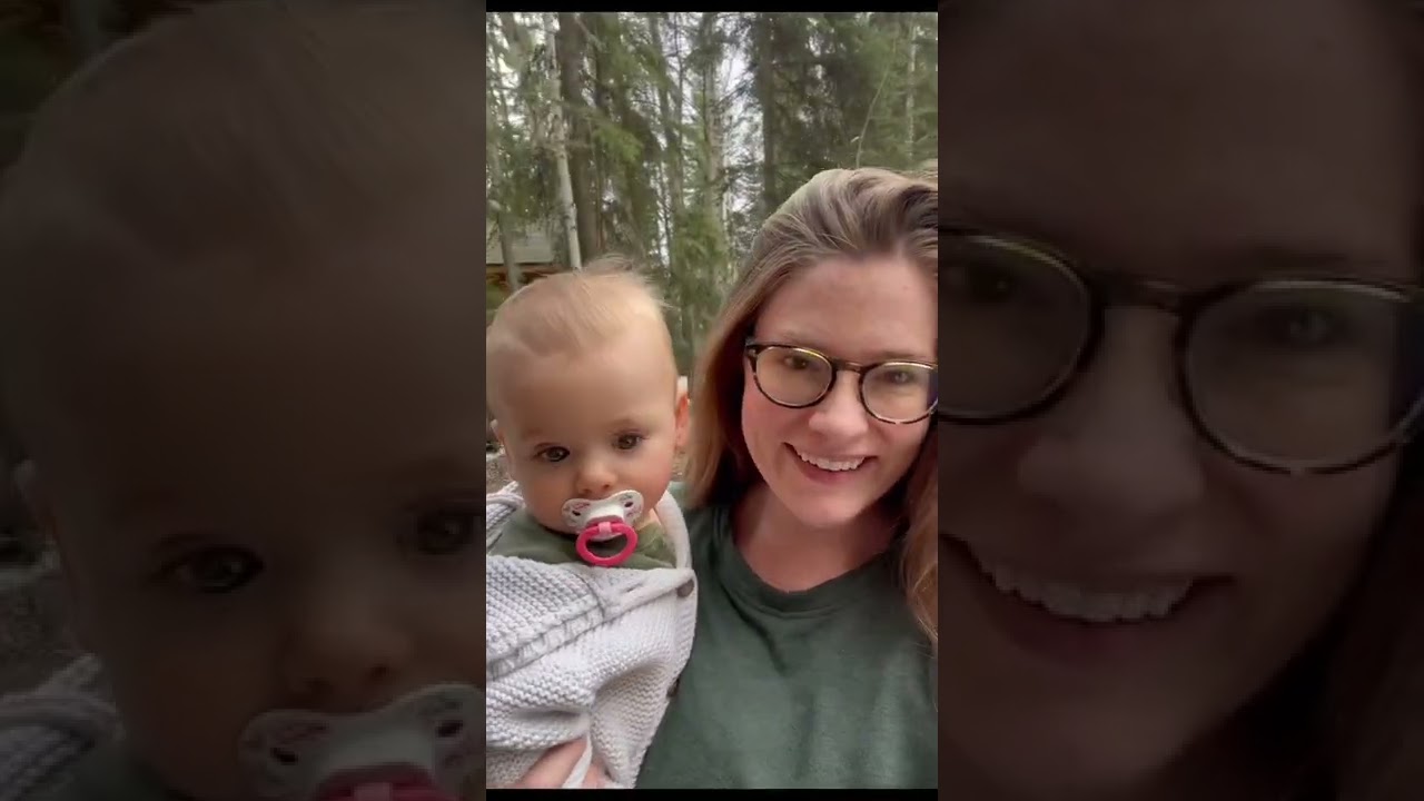 When you live in a dry cabin, outhouse runs frequently mean taking a baby or toddler with you!