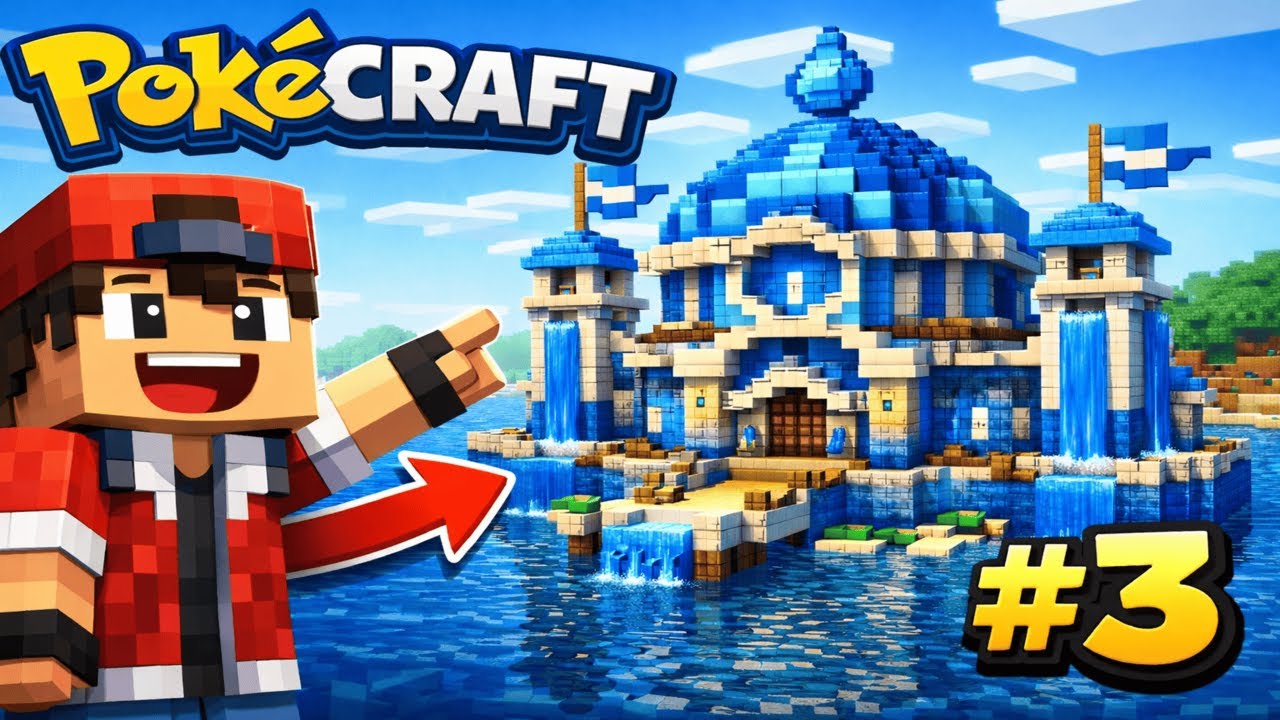 Descobrimos o Ginásio de Água No Minecraft Pixelmon ! 🌊💦 (EP3)