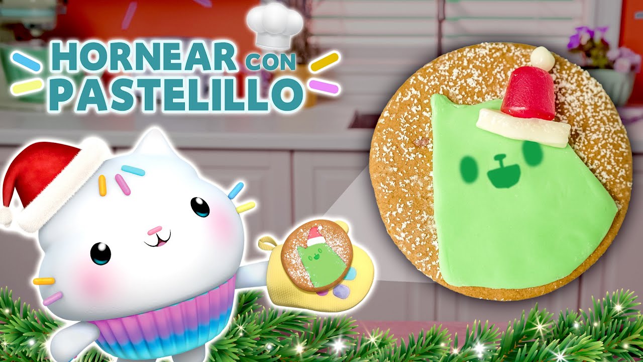 🎄¡Horneando galletas para Santa Gati! 🍪 La receta favorita de Pastelillo 😻 | HORNEAR CON PASTELILLO