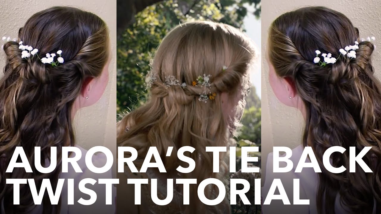 Aurora's Tie Back Twist with Flowers Tutorial