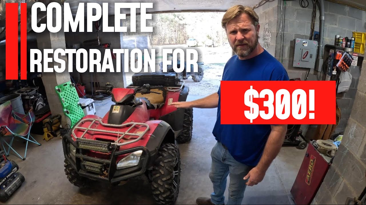 Complete restoration for $300 on a Honda Rincon 680!
