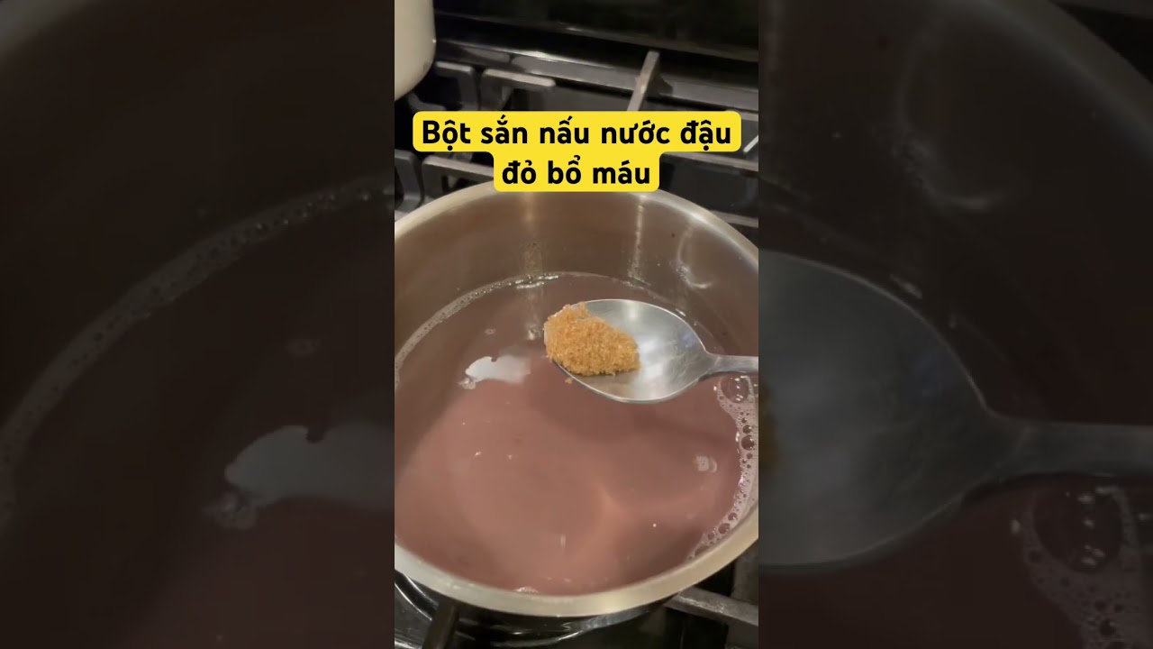 Крахмал тапиоки, приготовленный с водой из красной фасоли, питает кровь #короткоевидео #шорты #yo...