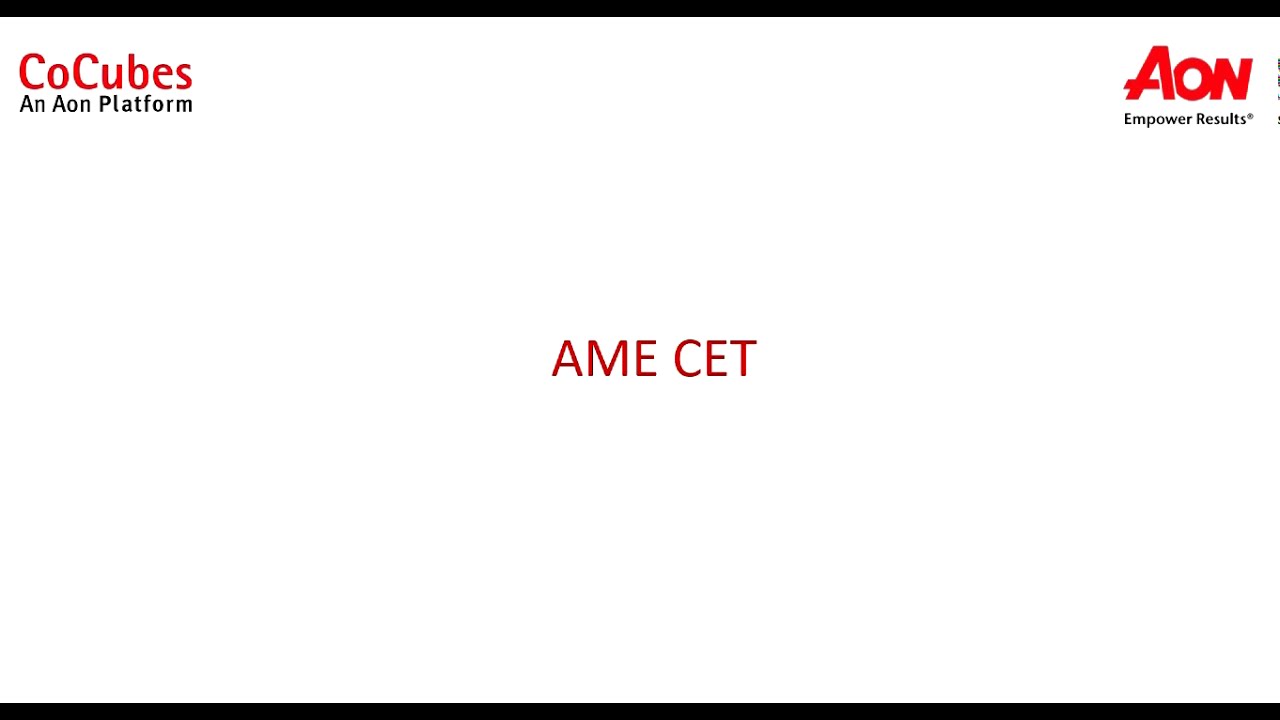 AME CET 2026 Online Examination Process