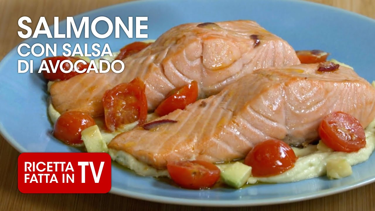 SALMONE CON SALSA DI AVOCADO di Benedetta Rossi - Ricetta TV Fatto in Casa per Voi