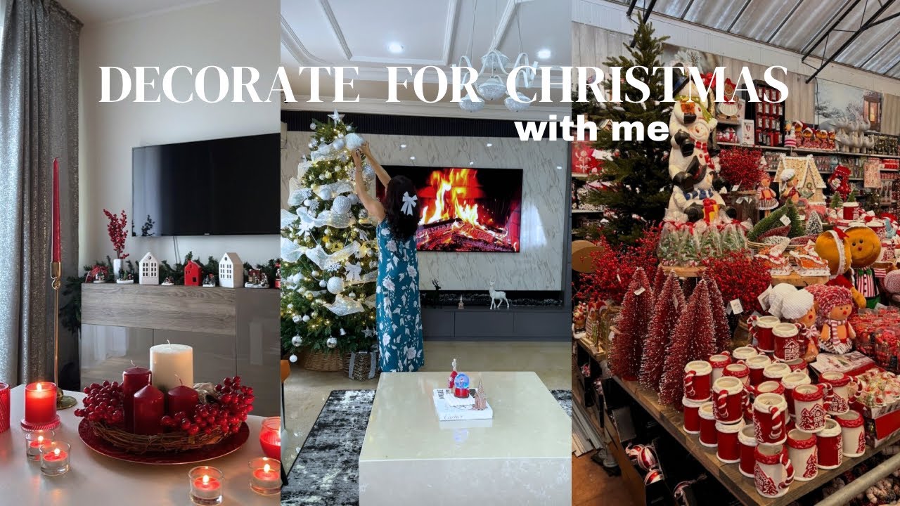 DECORATE FOR CHRISTMAS WITH ME | shopping for Decor #aesthetic #cozy #christmas