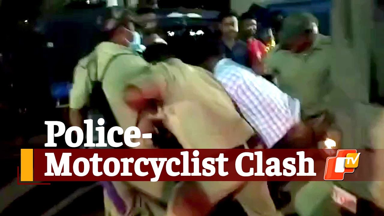 Watch Motorcyclist-Police Scuffle During Helmet Checking Drive In Odisha