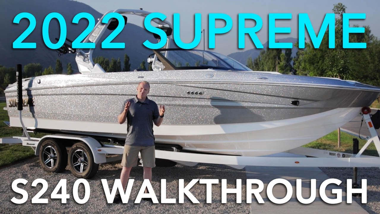 2022 Supreme S240 Walkthrough - All New 24 Foot Wakesurf and Wakeboard Boat by Correct Craft