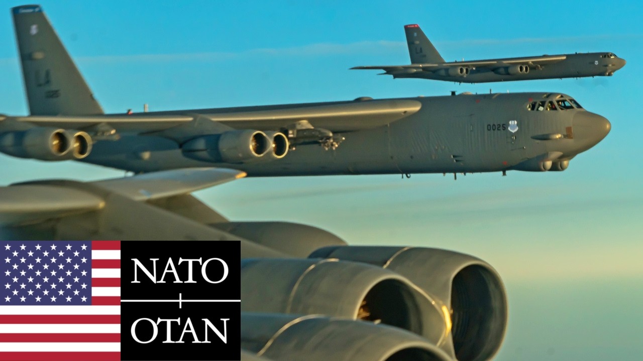 ВВС США, НАТО. Стратегические бомбардировщики B-52H Stratofortress в Европе.